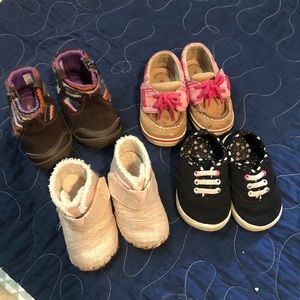 Sperry Toms toddler girl shoe lot size 3&4